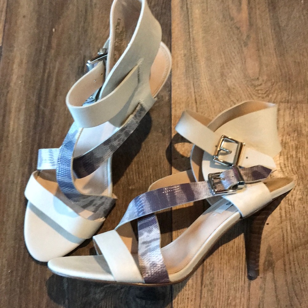 GUESS High Heel Snakeskin look strappy sandals